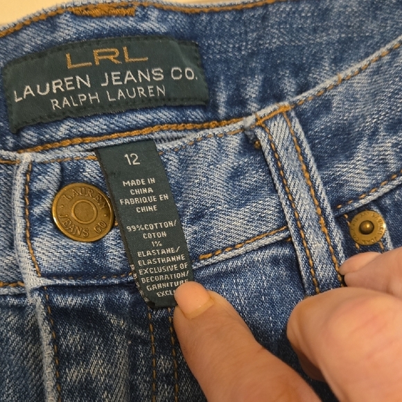 Lauren Ralph Lauren Blue Straight Leg Jeans 99%Cotton - Picture 2 of 4
